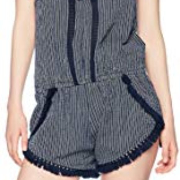 SOLD Rip Curl Small Sea Dive Navy Romper Tassels - Picture 3 of 8
